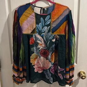 Bl^nk London x Anthropologie Miranda peasant blouse- M